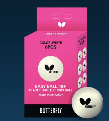 BUTTERFLY - Easy Ball 40+ 6pcs